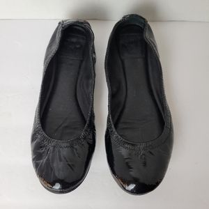 Tory Burch Black Patent Leather Ballet Flats